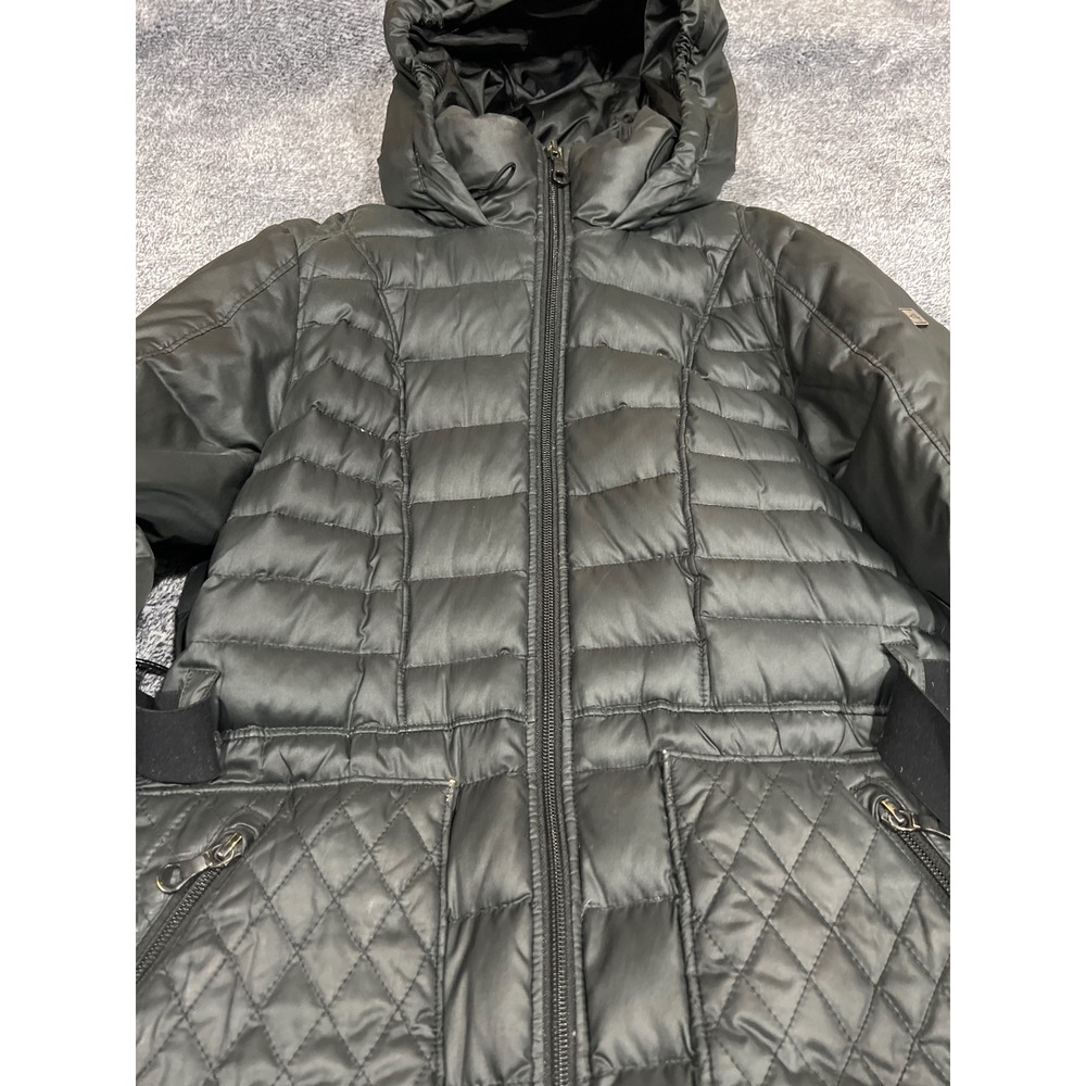 The North Face Womens 600 Down Puffer Jacket Black Quilted Hooded Small S/P